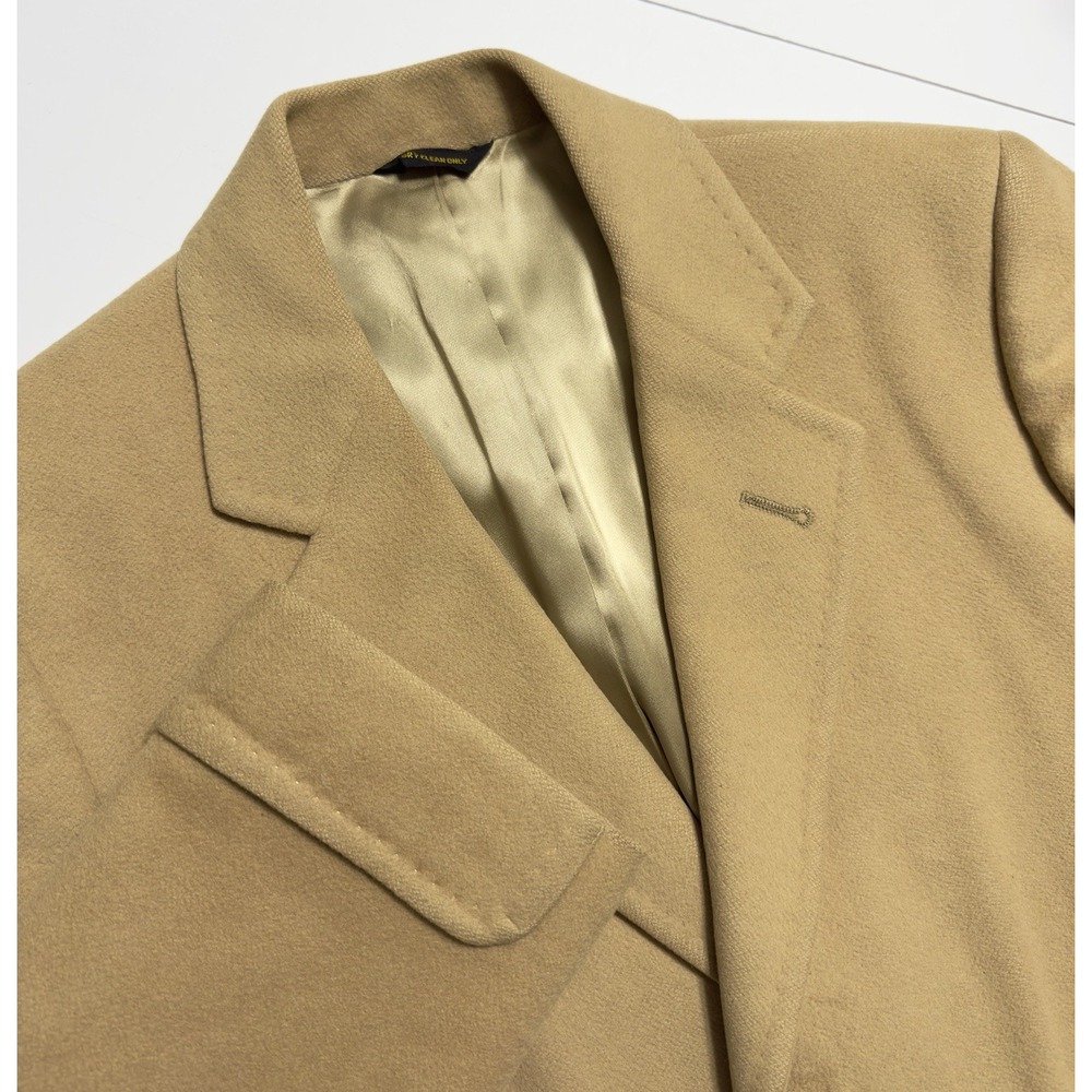 VTG 90s Brookford Mens 100% Cashmere Trench Coat Size M (42) Luxury Full Length